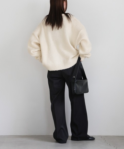 select MOCA（セレクトモカ）の「ウールタッチヘンリーネックオーバーニット（ニット/セーター・レディース・ピンク/アイボリー/ブラック/グレー・FREE）」の15枚目の写真