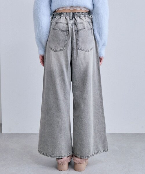 OLIVE des OLIVE(オリーブデオリーブ)の「ワイドデニムパンツ(デニムパンツ・レディース・グレー/ブルー・MEDIUM/SMALL)」の10枚目の写真