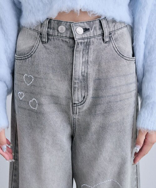 OLIVE des OLIVE(オリーブデオリーブ)の「ワイドデニムパンツ(デニムパンツ・レディース・グレー/ブルー・MEDIUM/SMALL)」の11枚目の写真