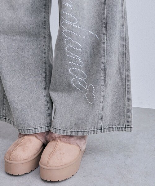 OLIVE des OLIVE(オリーブデオリーブ)の「ワイドデニムパンツ(デニムパンツ・レディース・グレー/ブルー・MEDIUM/SMALL)」の16枚目の写真