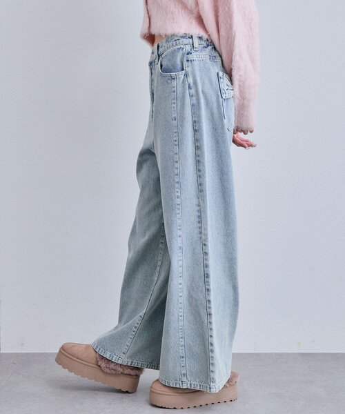 OLIVE des OLIVE(オリーブデオリーブ)の「ワイドデニムパンツ(デニムパンツ・レディース・グレー/ブルー・MEDIUM/SMALL)」の22枚目の写真