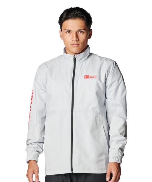 UNDER ARMOUR(アンダーアーマー)の「UAトリコット ラインド ウーブン ジャケット(トレーニング/メンズ)(その他アウター・メンズ・グレー・2XL/L/3XL/XL/M/S)」の1枚目の写真