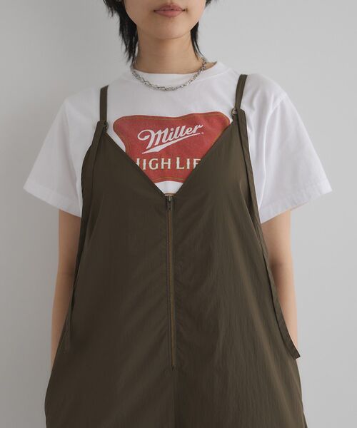 GARAGE OF GOOD CLOTHING（ガレージオブグッドクロージング）の「フロントファスナーオールインワン（サロペット/オーバーオール・レディース・ダークカーキ/ブラック・FREE）」の9枚目の写真