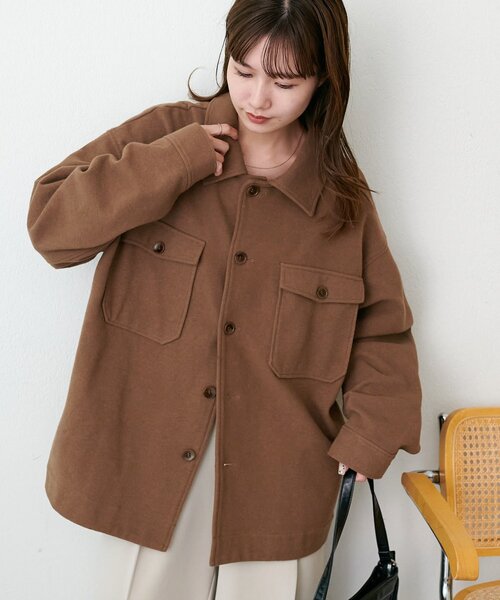 ユニセックス】ウールライクCPOシャツジャケット（その他アウター