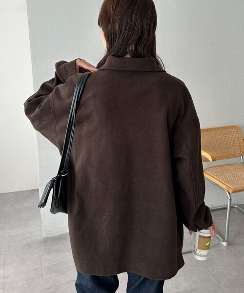 ユニセックス】ウールライクCPOシャツジャケット（その他アウター