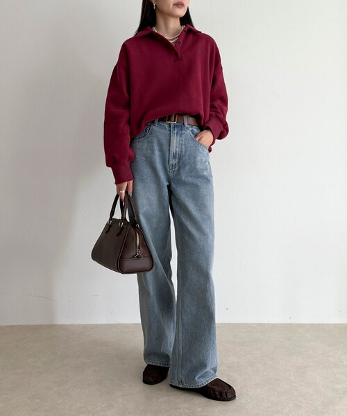 セール】FR刺繍衿付き起毛スウェットプルオーバー（スウェット