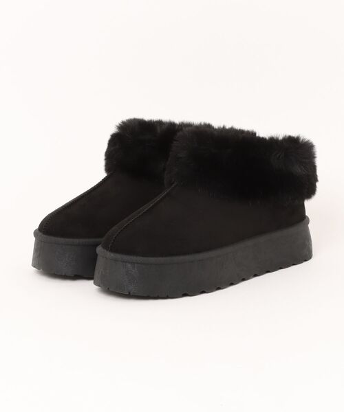 SPINNS（スピンズ）の「ムートンスリッパ（その他シューズ・レディース・ブラック/キャメル・M/L）」の5枚目の写真