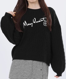 グミ マリークワント トップス スクエアネックプルオーバー 黒 グミ