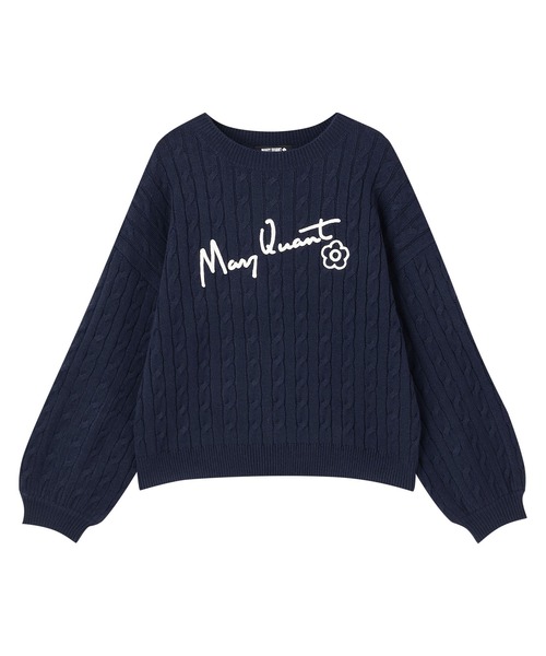 MARY QUANT マリークワント/サインロゴケーブルプルオーバー/Sランク/71【中古】 サインロゴケーブル プルオーバー（ニット/セーター）｜MARY QUANT