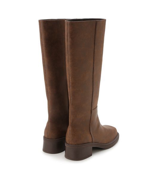 Mila Owen(ミラオーウェン)の「スクエアトゥロングブーツ(ブーツ・レディース・キャメル/ダークブラウン/ブラック・36/37/38)」の5枚目の写真