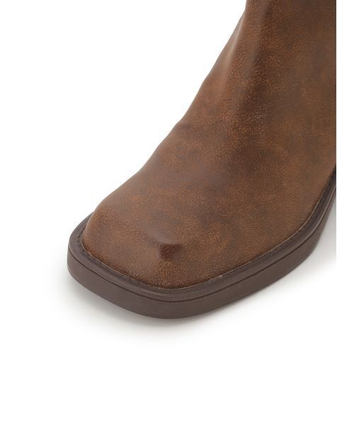 Mila Owen(ミラオーウェン)の「スクエアトゥロングブーツ(ブーツ・レディース・キャメル/ダークブラウン/ブラック・36/37/38)」の7枚目の写真