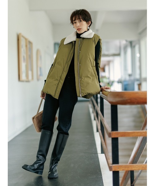 Mila Owen(ミラオーウェン)の「スクエアトゥロングブーツ(ブーツ・レディース・キャメル/ダークブラウン/ブラック・36/37/38)」の9枚目の写真