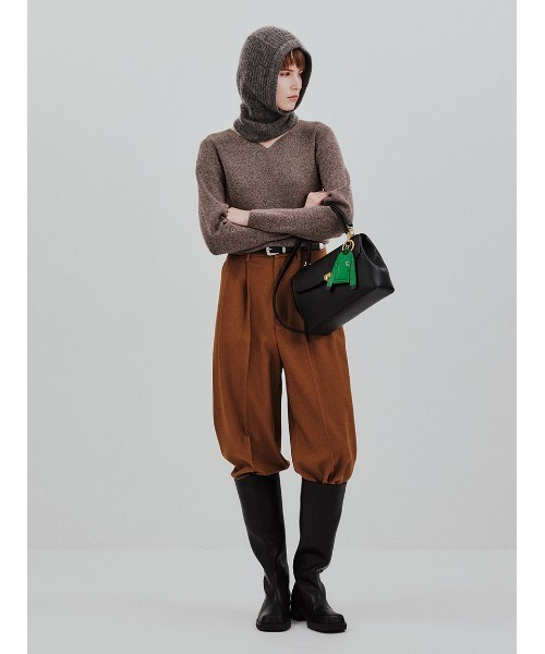 Mila Owen(ミラオーウェン)の「スクエアトゥロングブーツ(ブーツ・レディース・キャメル/ダークブラウン/ブラック・36/37/38)」の12枚目の写真