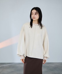 milli de l'air スエードライクボックスシルエットプルオーバー