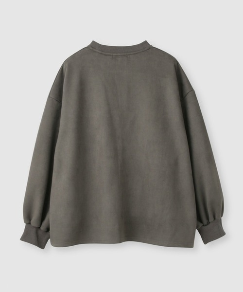 Mac-House（マックハウス）の「milli de l'air  スエードライクボックスシルエットプルオーバー（Tシャツ/カットソー・レディース・アイボリー/ダークグレー/ブラウン・M）」の7枚目の写真
