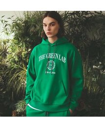 THE GREEN LAB（ザグリーンラボ）の「バスティグラフィックフードパーカー[グリーン]（パーカー）」