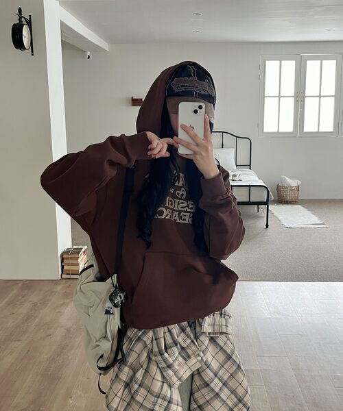 NOMANUAL（NOMANUAL）の「A.G HOODIE - BROWN（パーカー・レディース・その他・SMALL/MEDIUM/LARGE/X-LARGE）」の15枚目の写真