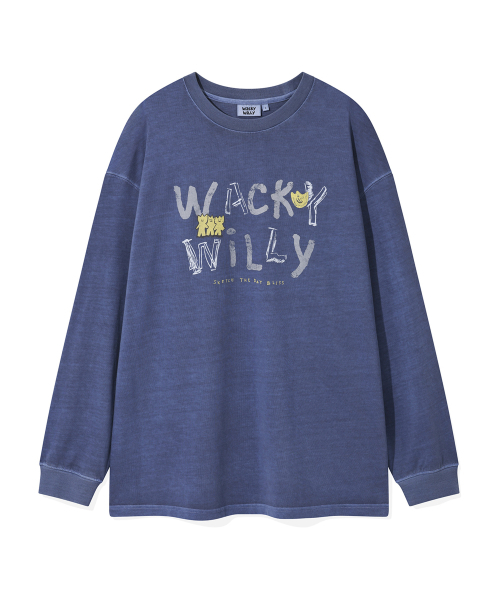 Wacky WiLLy(ワッキーウィリー)の「ダインググラフィックロングスリーブブルー(Tシャツ/カットソー・レディース・その他・SMALL/MEDIUM/LARGE)」の1枚目の写真