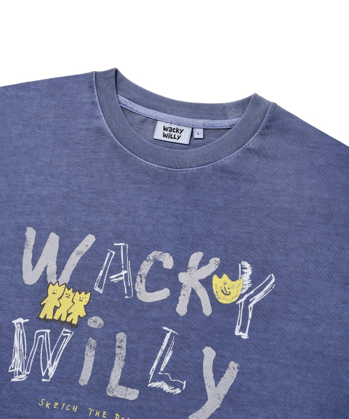 Wacky WiLLy(ワッキーウィリー)の「ダインググラフィックロングスリーブブルー(Tシャツ/カットソー・レディース・その他・SMALL/MEDIUM/LARGE)」の4枚目の写真