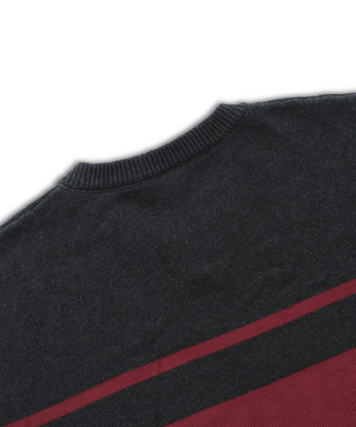 XTONZ(エクストーンズ)の「XTK175 ボーダーVネックプルオーバーニット (RED)(ニット/セーター・レディース・その他・MEDIUM/LARGE)」の8枚目の写真