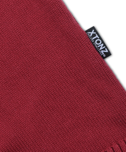 XTONZ(エクストーンズ)の「XTK175 ボーダーVネックプルオーバーニット (RED)(ニット/セーター・レディース・その他・MEDIUM/LARGE)」の9枚目の写真