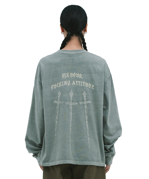 DEFGARMENTS（デフグラメンツ）の「FIX LONG SLEEVE [GRAY]（Tシャツ/カットソー・レディース・その他・MEDIUM/LARGE）」の3枚目の写真