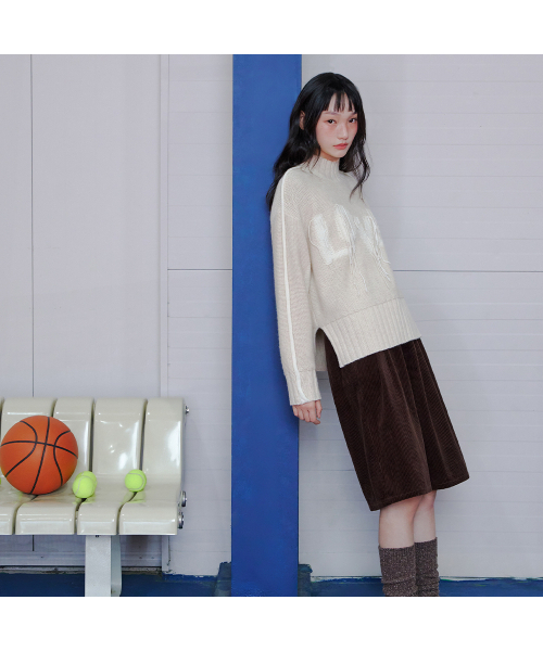 LAP（ラップ）の「コーデュロイバミューダパンツ AR4WPA62（その他パンツ・レディース・ブラウン/クリーム・MEDIUM/SMALL）」の3枚目の写真