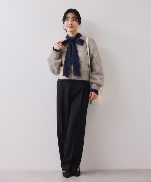 VIS（ビス）の「メタルシャギーネコヤーンニット/静電気防止（ニット/セーター・レディース・ベージュ系その他/ピンク/サックスブルー・FREE）」の7枚目の写真