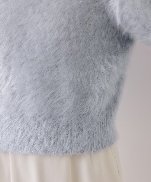 VIS（ビス）の「メタルシャギーネコヤーンニット/静電気防止（ニット/セーター・レディース・ベージュ系その他/ピンク/サックスブルー・FREE）」の14枚目の写真