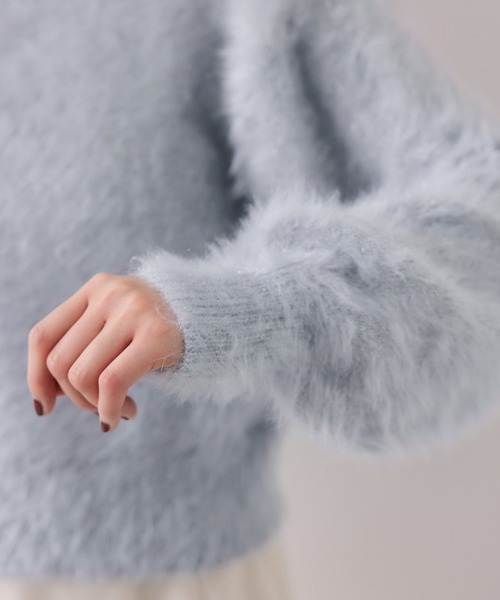 VIS（ビス）の「メタルシャギーネコヤーンニット/静電気防止（ニット/セーター・レディース・ベージュ系その他/ピンク/サックスブルー・FREE）」の15枚目の写真