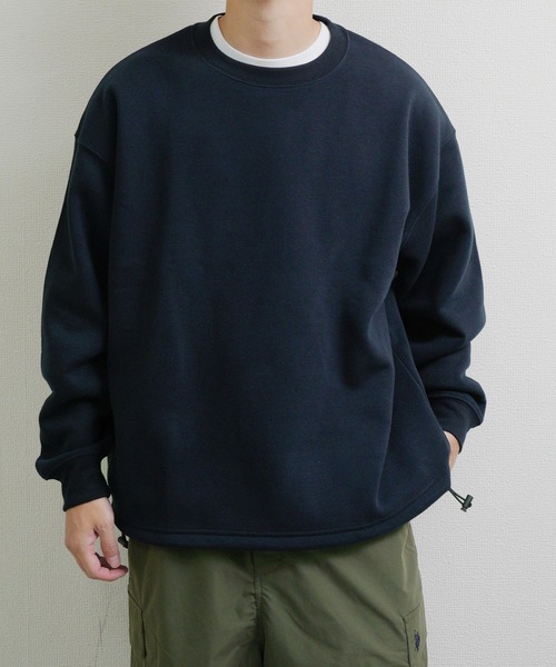ZIP FIVE（ジップファイブ）の「ドローコード内蔵 裏起毛プレーン バックピスネーム クルースウェット（スウェット・メンズ・ブラック/ネイビー系/グレー/レッド/グリーン・MEDIUM/LARGE/X-LARGE）」の21枚目の写真