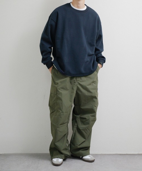 ZIP FIVE（ジップファイブ）の「ドローコード内蔵 裏起毛プレーン バックピスネーム クルースウェット（スウェット・メンズ・ブラック/ネイビー系/グレー/レッド/グリーン・MEDIUM/LARGE/X-LARGE）」の22枚目の写真