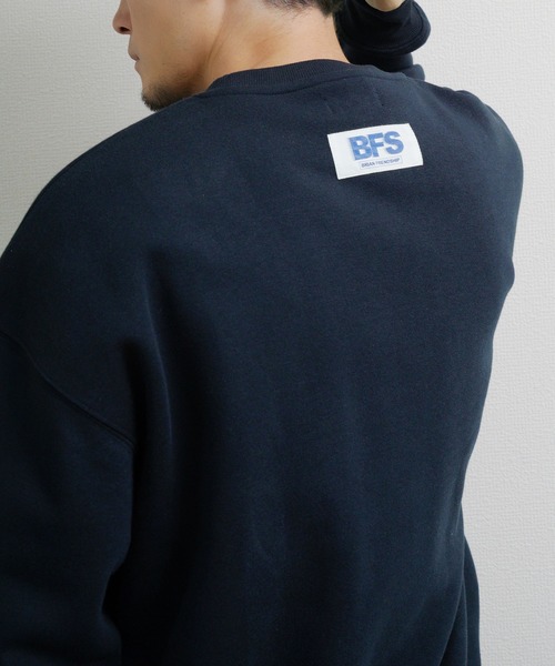 ZIP FIVE（ジップファイブ）の「ドローコード内蔵 裏起毛プレーン バックピスネーム クルースウェット（スウェット・メンズ・ブラック/ネイビー系/グレー/レッド/グリーン・MEDIUM/LARGE/X-LARGE）」の15枚目の写真