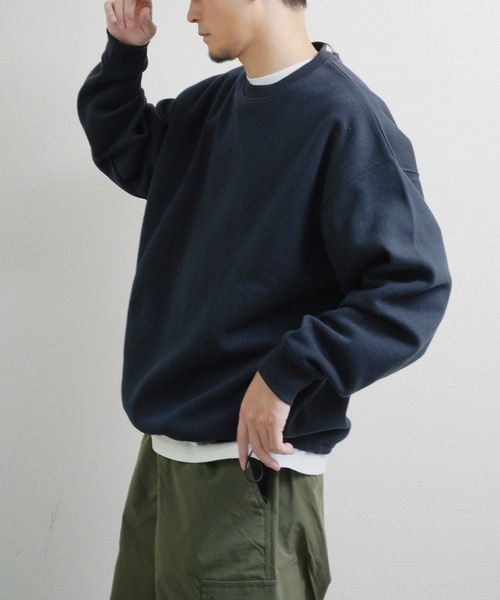 ZIP FIVE（ジップファイブ）の「ドローコード内蔵 裏起毛プレーン バックピスネーム クルースウェット（スウェット・メンズ・ブラック/ネイビー系/グレー/レッド/グリーン・MEDIUM/LARGE/X-LARGE）」の17枚目の写真