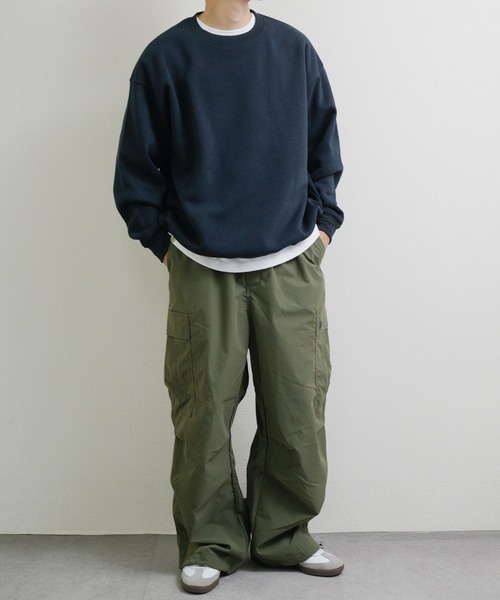 ZIP FIVE（ジップファイブ）の「ドローコード内蔵 裏起毛プレーン バックピスネーム クルースウェット（スウェット・メンズ・ブラック/ネイビー系/グレー/レッド/グリーン・MEDIUM/LARGE/X-LARGE）」の18枚目の写真