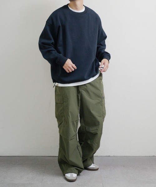 ZIP FIVE（ジップファイブ）の「ドローコード内蔵 裏起毛プレーン バックピスネーム クルースウェット（スウェット・メンズ・ブラック/ネイビー系/グレー/レッド/グリーン・MEDIUM/LARGE/X-LARGE）」の19枚目の写真