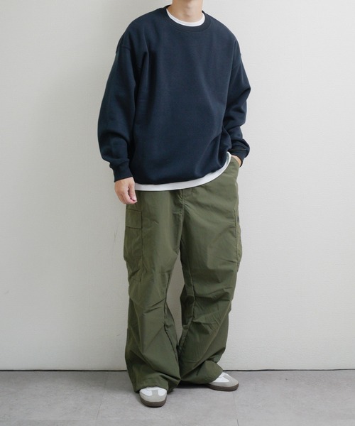 ZIP FIVE（ジップファイブ）の「ドローコード内蔵 裏起毛プレーン バックピスネーム クルースウェット（スウェット・メンズ・ブラック/ネイビー系/グレー/レッド/グリーン・MEDIUM/LARGE/X-LARGE）」の10枚目の写真