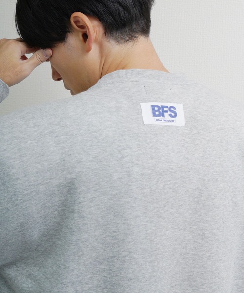 ZIP FIVE（ジップファイブ）の「ドローコード内蔵 裏起毛プレーン バックピスネーム クルースウェット（スウェット・メンズ・ブラック/ネイビー系/グレー/レッド/グリーン・MEDIUM/LARGE/X-LARGE）」の13枚目の写真