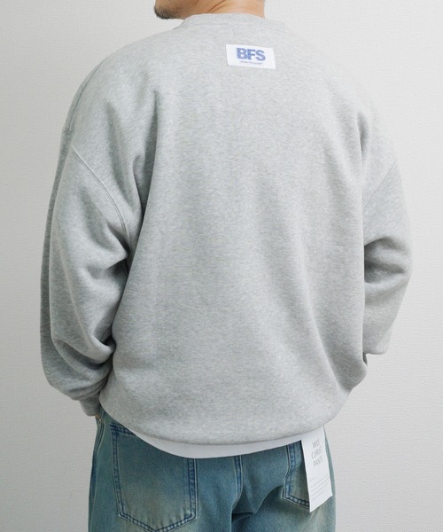 ZIP FIVE（ジップファイブ）の「ドローコード内蔵 裏起毛プレーン バックピスネーム クルースウェット（スウェット・メンズ・ブラック/ネイビー系/グレー/レッド/グリーン・MEDIUM/LARGE/X-LARGE）」の14枚目の写真