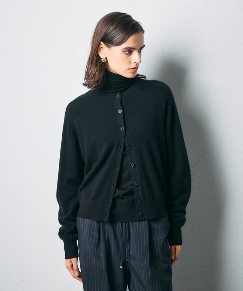 N.O.R.C（ノーク）の「【CASHMERE100%】カシミヤクルーネックニットカーディガン（カーディガン/ボレロ・レディース・チャコール/ベージュ/ブラック/サックスブルー・フリー）」の14枚目の写真