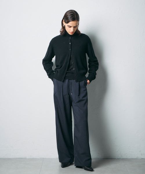 N.O.R.C（ノーク）の「【CASHMERE100%】カシミヤクルーネックニットカーディガン（カーディガン/ボレロ・レディース・チャコール/ベージュ/ブラック/サックスブルー・フリー）」の16枚目の写真