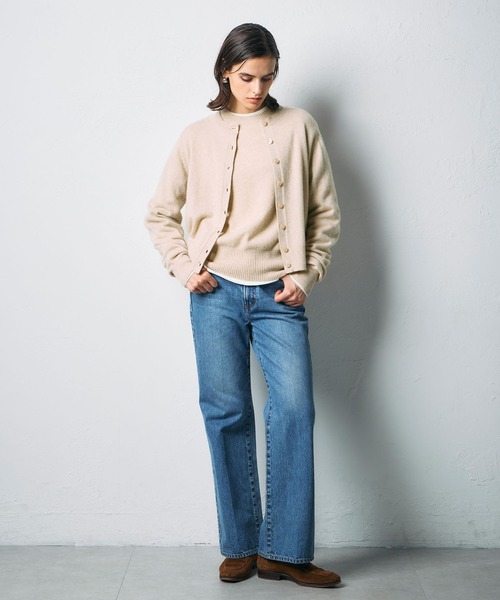 N.O.R.C（ノーク）の「【CASHMERE100%】カシミヤクルーネックニットカーディガン（カーディガン/ボレロ・レディース・チャコール/ベージュ/ブラック/サックスブルー・フリー）」の8枚目の写真