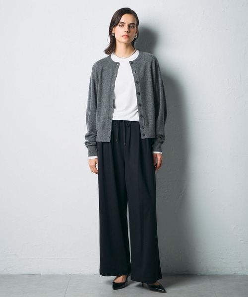 N.O.R.C（ノーク）の「【CASHMERE100%】カシミヤクルーネックニットカーディガン（カーディガン/ボレロ・レディース・チャコール/ベージュ/ブラック/サックスブルー・フリー）」の22枚目の写真