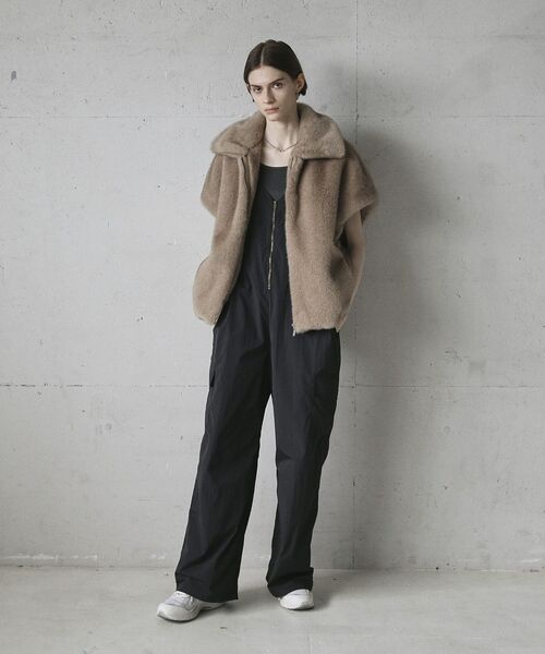GARAGE OF GOOD CLOTHING(ガレージオブグッドクロージング)の「グラデーションファーZIP VEST(その他アウター・レディース・グレー/キャメル・M)」の7枚目の写真