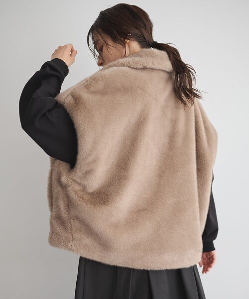 GARAGE OF GOOD CLOTHING(ガレージオブグッドクロージング)の「グラデーションファーZIP VEST(その他アウター・レディース・グレー/キャメル・M)」の14枚目の写真
