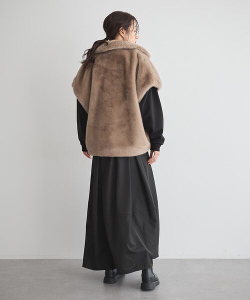 GARAGE OF GOOD CLOTHING(ガレージオブグッドクロージング)の「グラデーションファーZIP VEST(その他アウター・レディース・グレー/キャメル・M)」の20枚目の写真