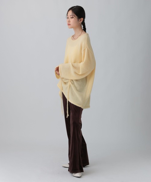 LEPSIM（レプシィム）の「7ゲージフロントシャーリングチュニック　608122（ニット/セーター・レディース・チャコールグレー/ブラウン/イエロー・FREE）」の17枚目の写真