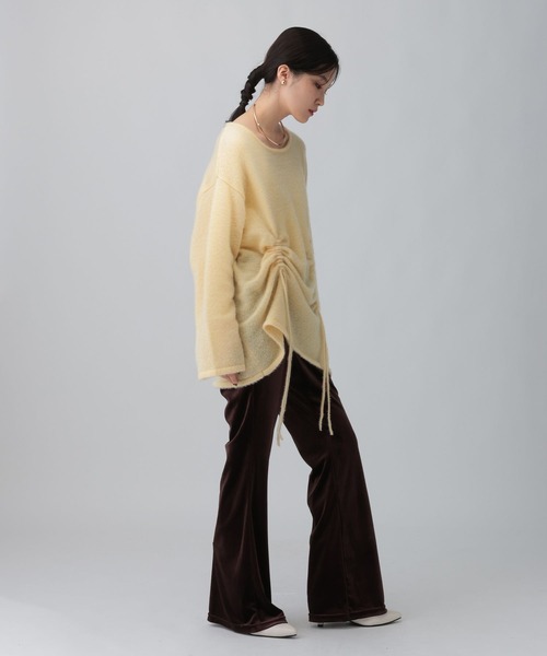 LEPSIM（レプシィム）の「7ゲージフロントシャーリングチュニック　608122（ニット/セーター・レディース・チャコールグレー/ブラウン/イエロー・FREE）」の16枚目の写真