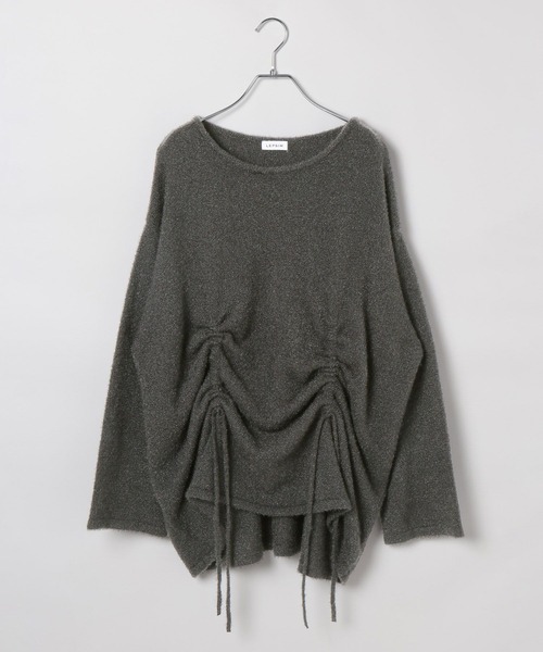 LEPSIM（レプシィム）の「7ゲージフロントシャーリングチュニック　608122（ニット/セーター・レディース・チャコールグレー/ブラウン/イエロー・FREE）」の15枚目の写真