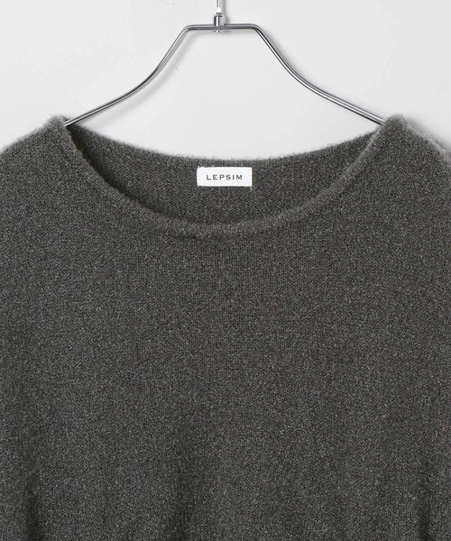 LEPSIM（レプシィム）の「7ゲージフロントシャーリングチュニック　608122（ニット/セーター・レディース・チャコールグレー/ブラウン/イエロー・FREE）」の13枚目の写真